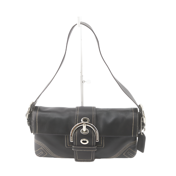coach soho signature black bag