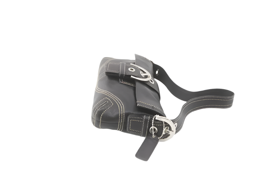 coach soho signature black bag