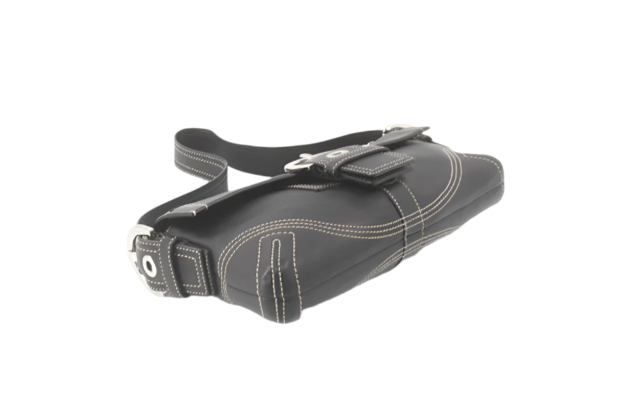 coach soho signature black bag