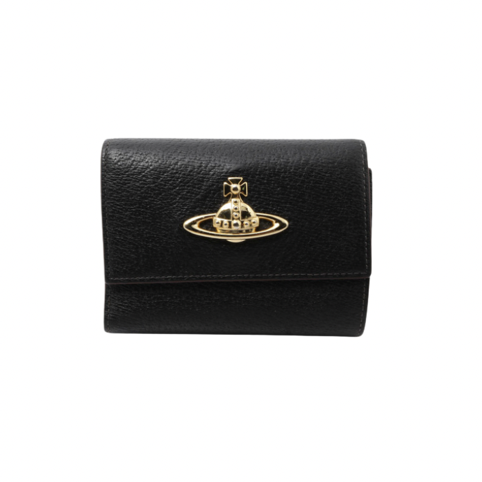vivienne westwood black orb logo wallet
