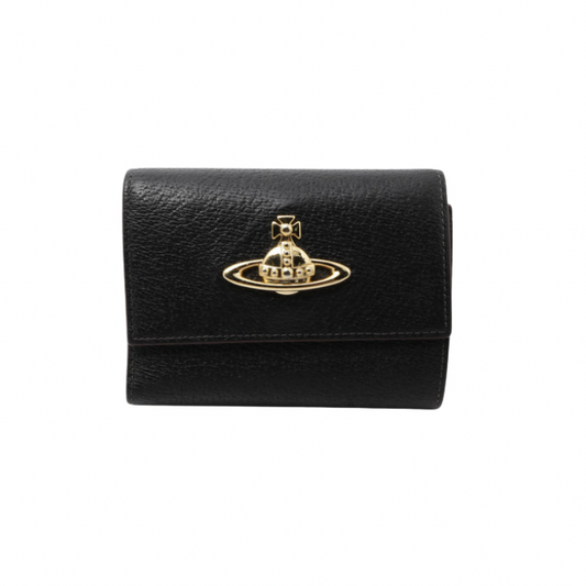 vivienne westwood black orb logo wallet