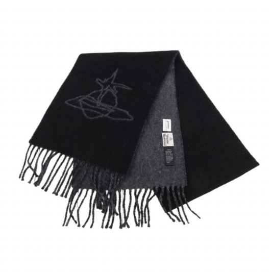 Vivienne Westwood Black Orb Logo Scarf