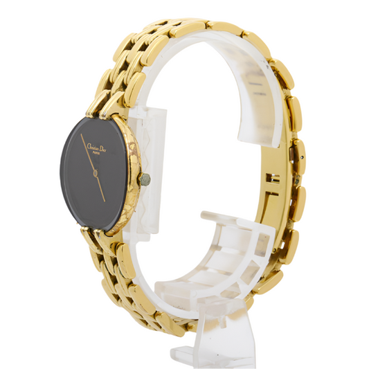christian dior gold-tone watch