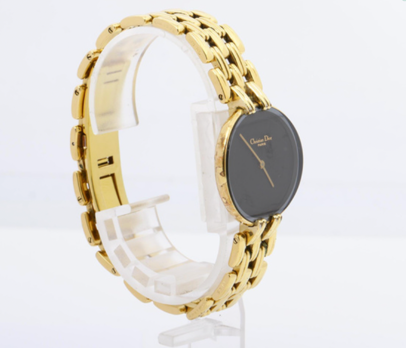christian dior gold-tone watch