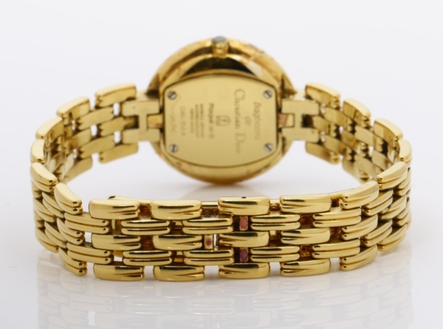 christian dior gold-tone watch
