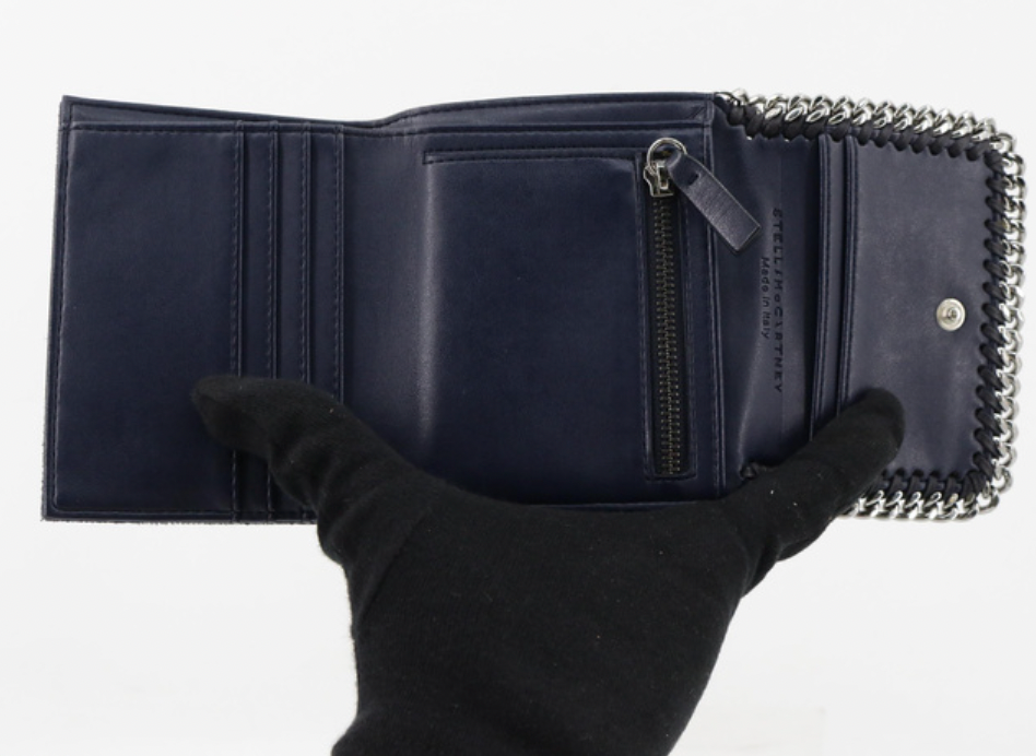 Stella McCartney Pre-Loved Navy Falabella Wallet