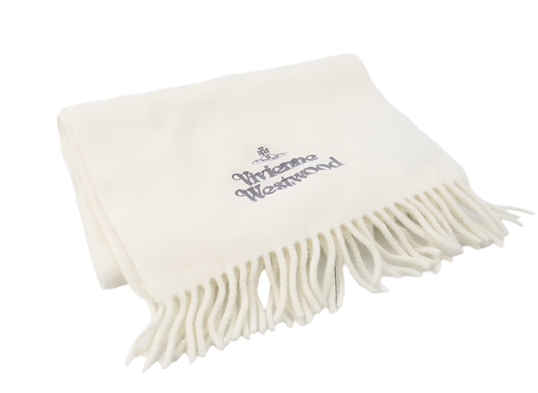 Vivienne Westwood Ivory Wool Scarf