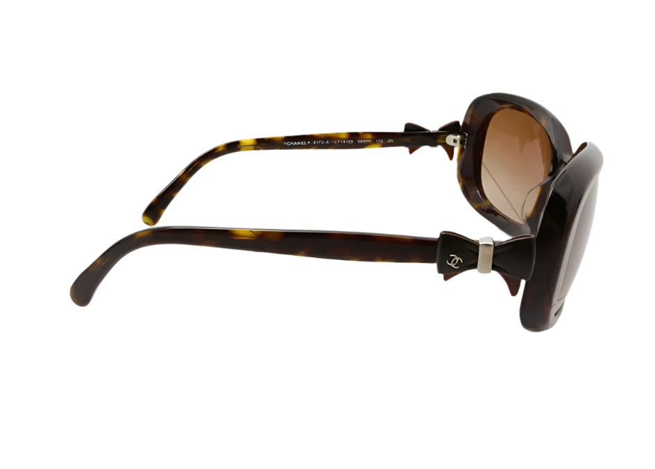 Chanel Ribbon Detail Brown Sunglasses