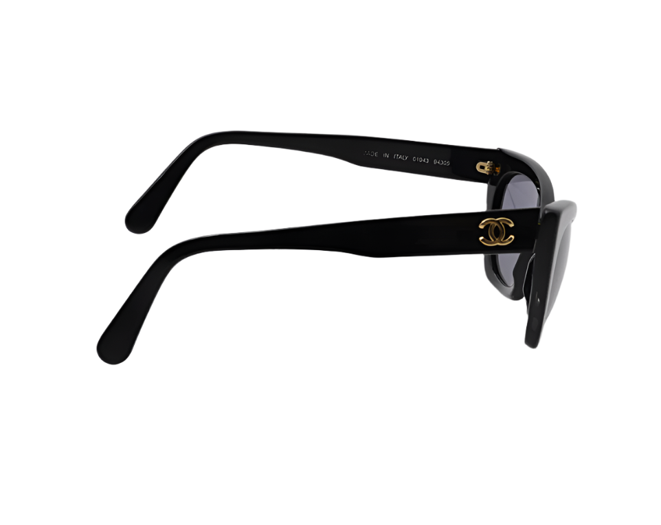 chanel black cat eye sunglasses