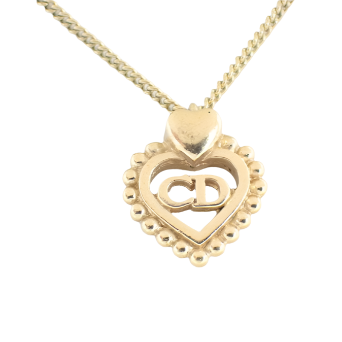 christian dior girly heart necklace