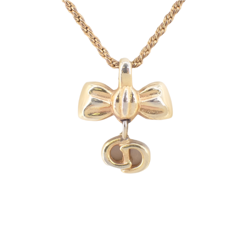 christian dior girly ribbon necklace