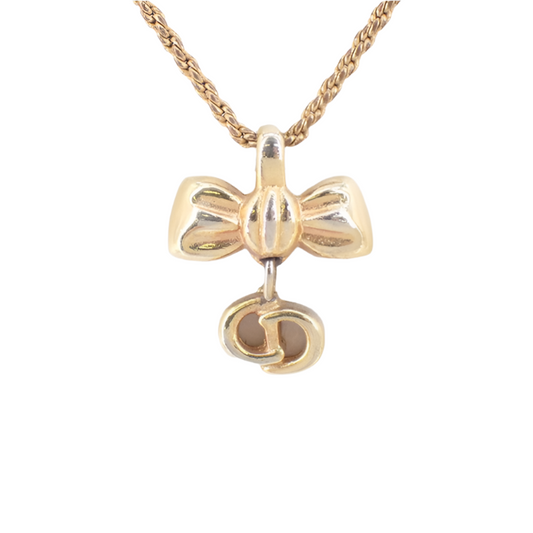 christian dior girly ribbon necklace