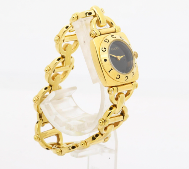 gucci gold-tone bracelet watch