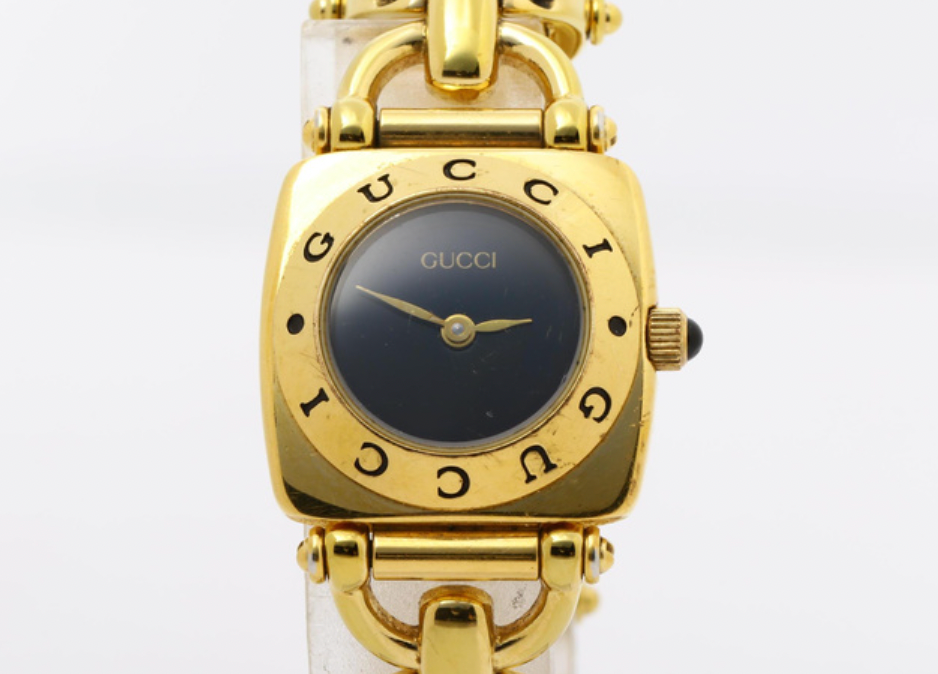 gucci gold-tone bracelet watch