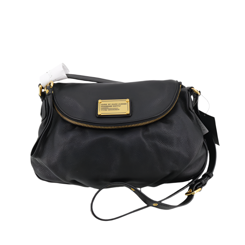 marc by marc jacobs black leather shoulder bag