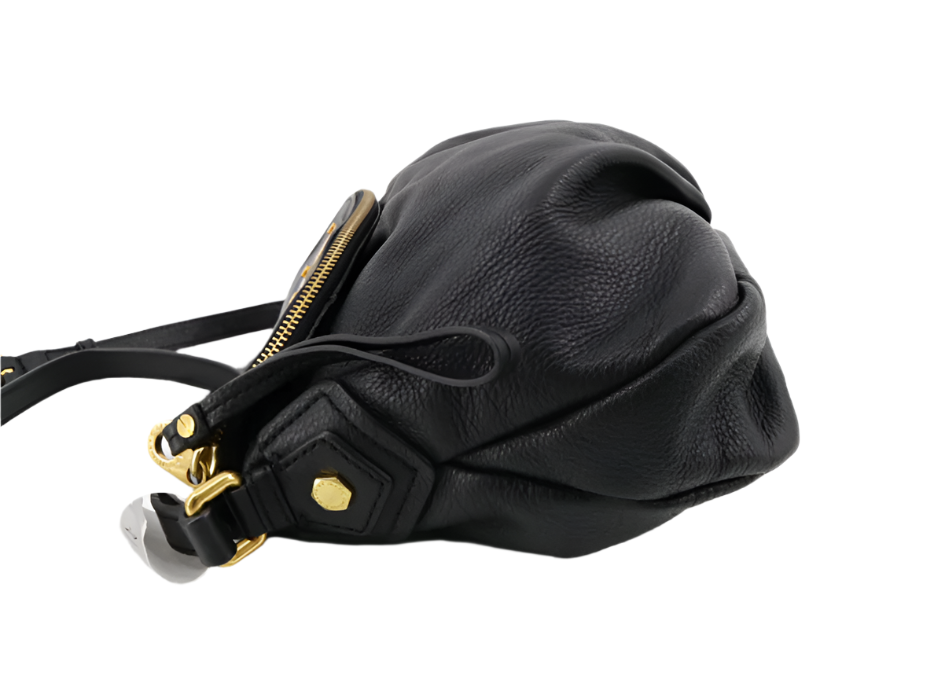 marc by marc jacobs black leather shoulder bag