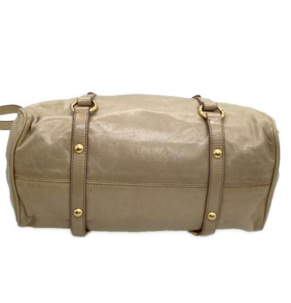 miu miu beige vitello vintage bow bag