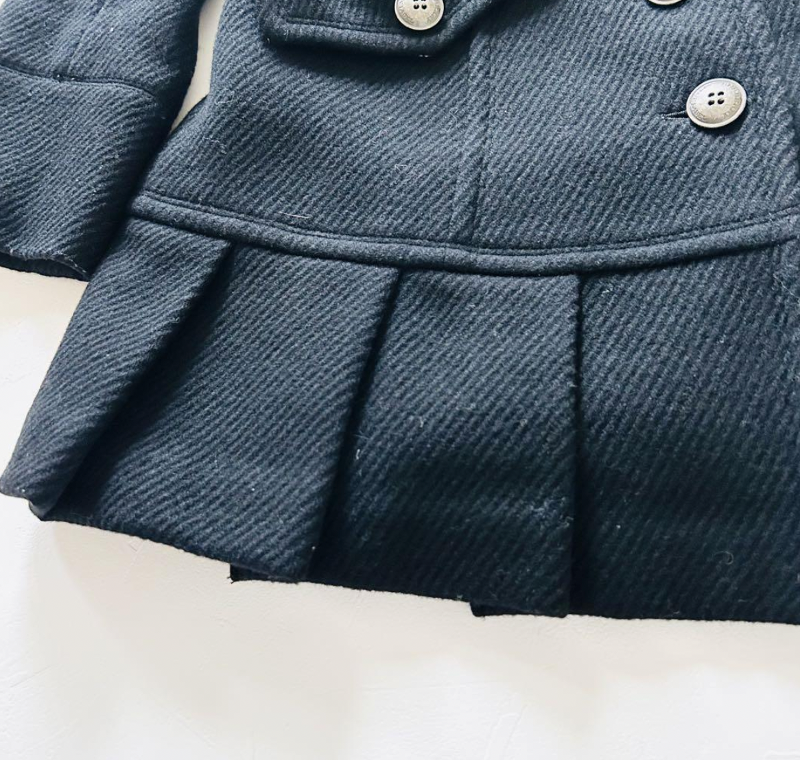 burberry blue label pleated flirty dress coat