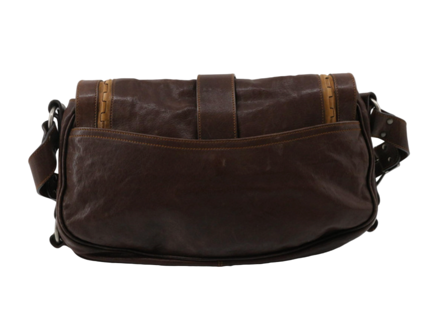 christian dior chocolate brown gaucho bag