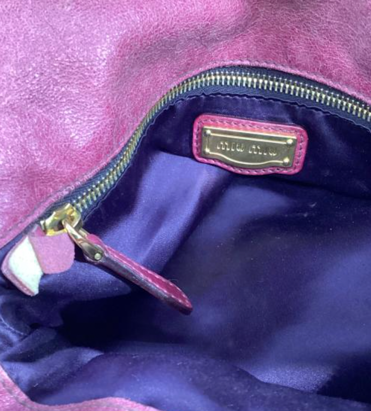 miu miu iconic pink vitello vintage bow bag