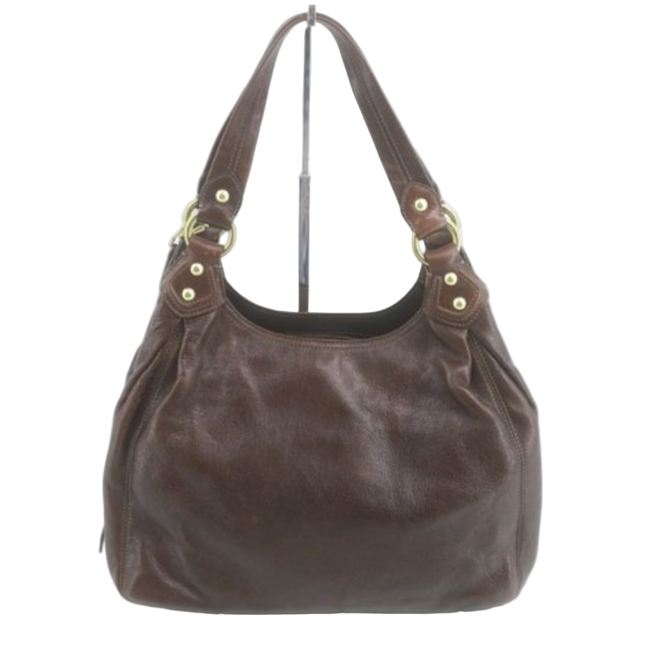 coach chocolate brown madison maggie shoulder bag