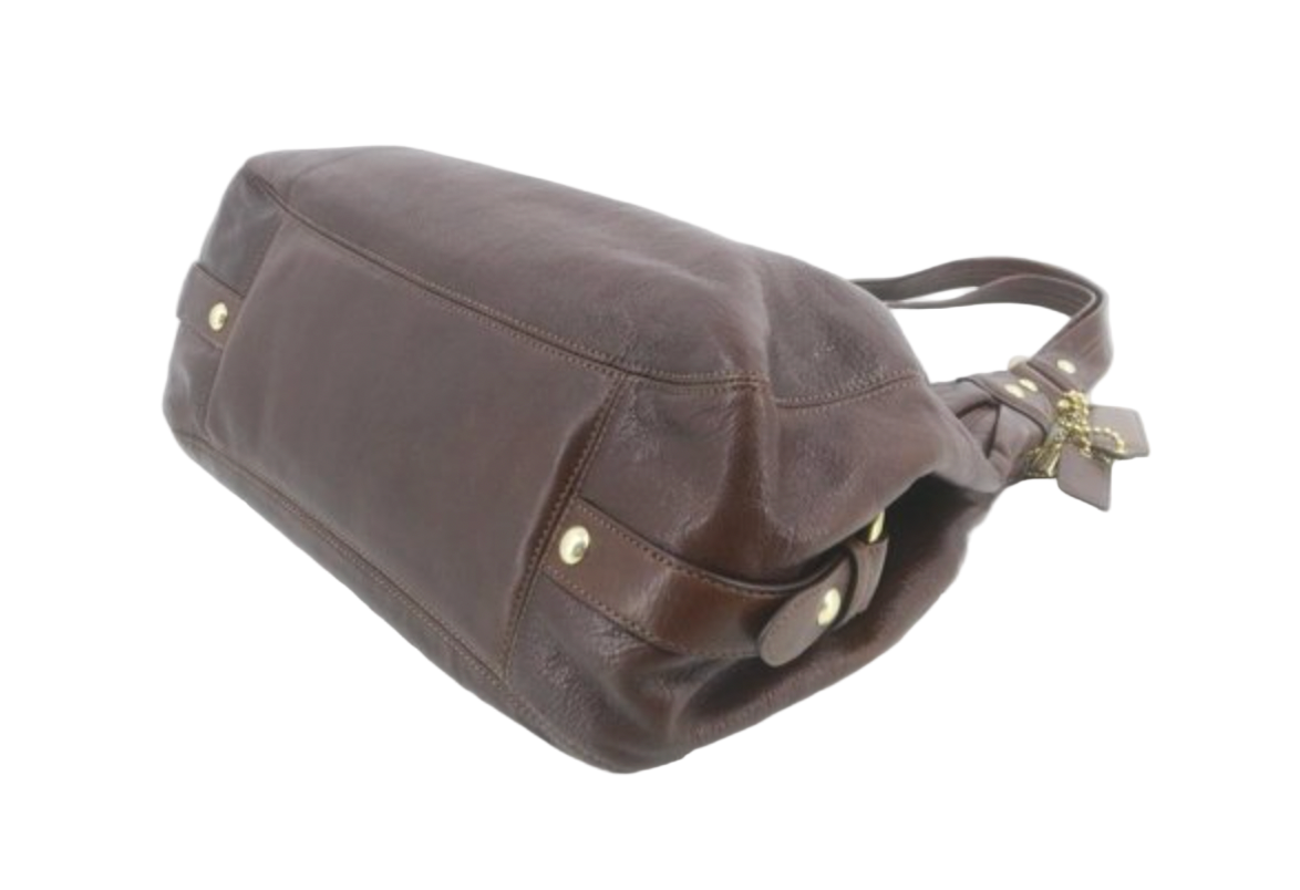 coach chocolate brown madison maggie shoulder bag