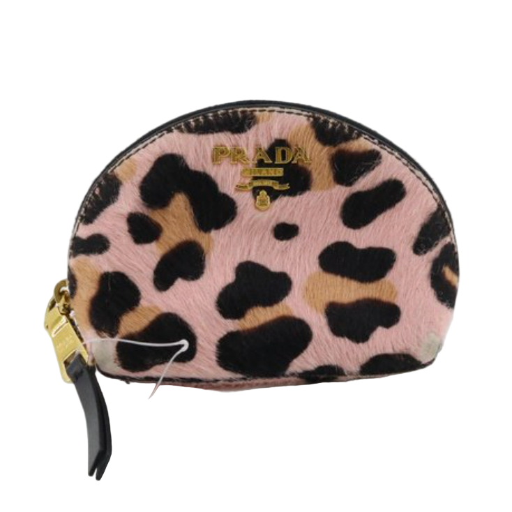 prada ponyhair leopard print mini clutch