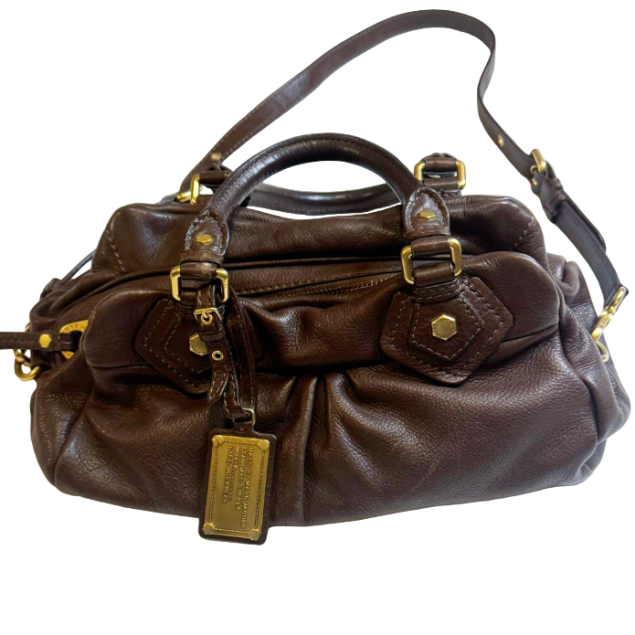 marc by marc jacobs vintage baby groovee bag in chocolate brown