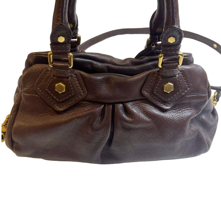 marc by marc jacobs vintage baby groovee bag in chocolate brown