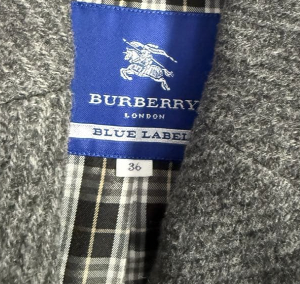 burberry grey pleated flirty dress coat (36)