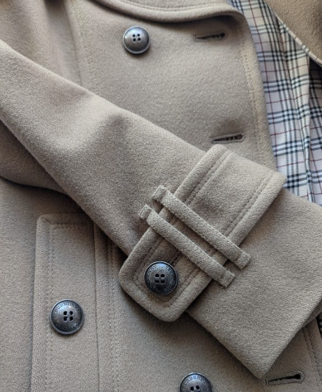 burberry blue label beige pleated flirty dress coat (38)