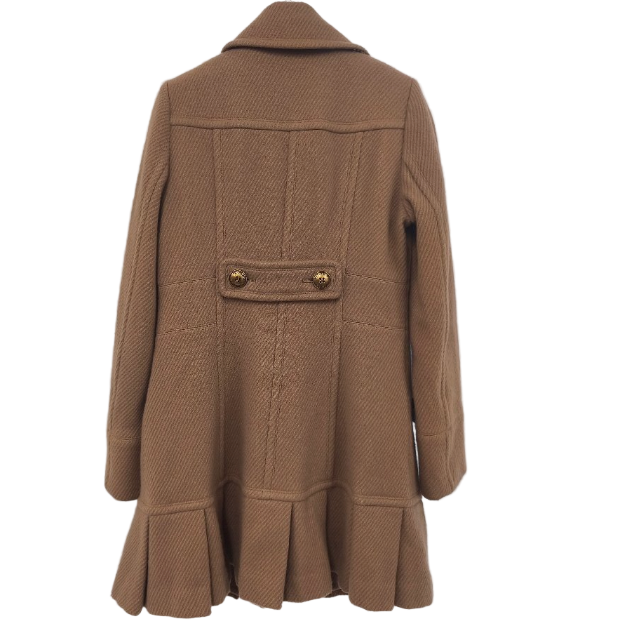 burberry blue label beige pleated flirty dress coat (36)