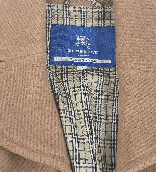 burberry blue label beige pleated flirty dress coat (36)