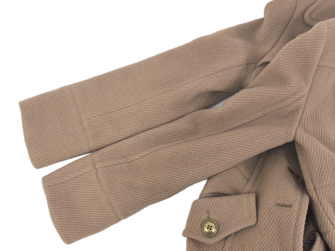 burberry blue label beige pleated flirty dress coat (36)