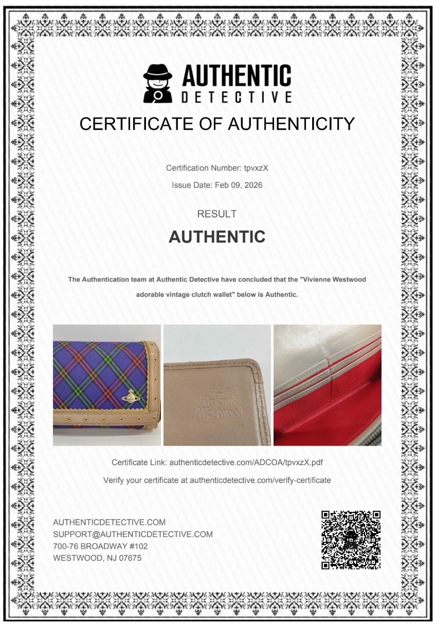Certificate of Authenticity from Authentic Detective with product images and certification details.