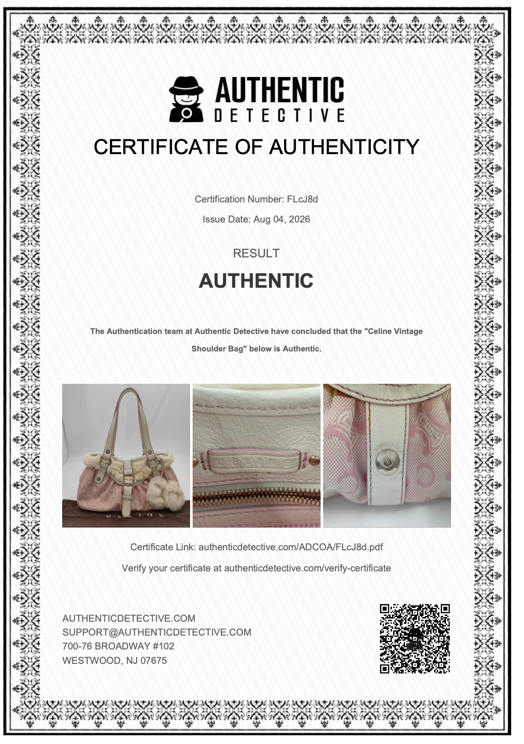 xovintage celine rare vintage fur-detailed lily c pompom pink bag + dust bag - Handbags