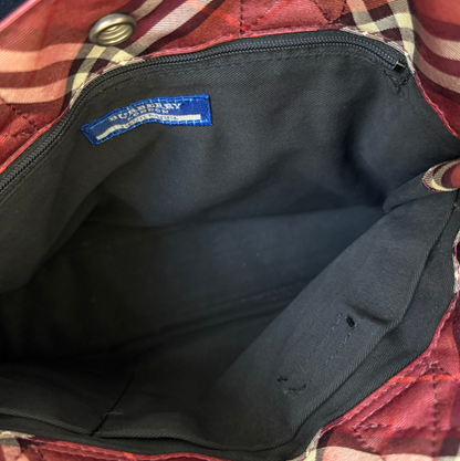 burberry blue label vintage BURGUNDY TOTE BAG
