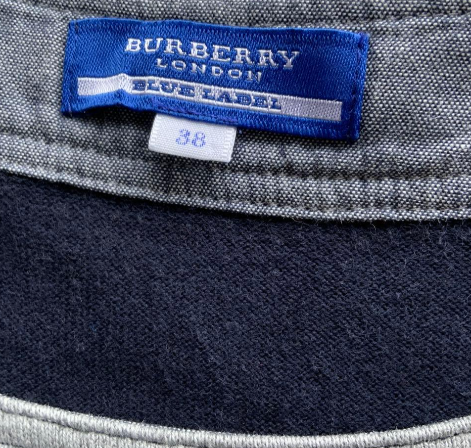 xovintage burberry blue label striped grey vintage mini dress (38, SMALL) - Clothing