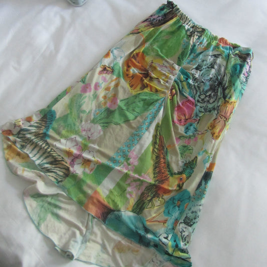 blumarine vintage 100% silk midi skirt