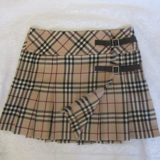 burberry blue label classic plaid vintage mini skirt  xovintage cosmopolitanvintage