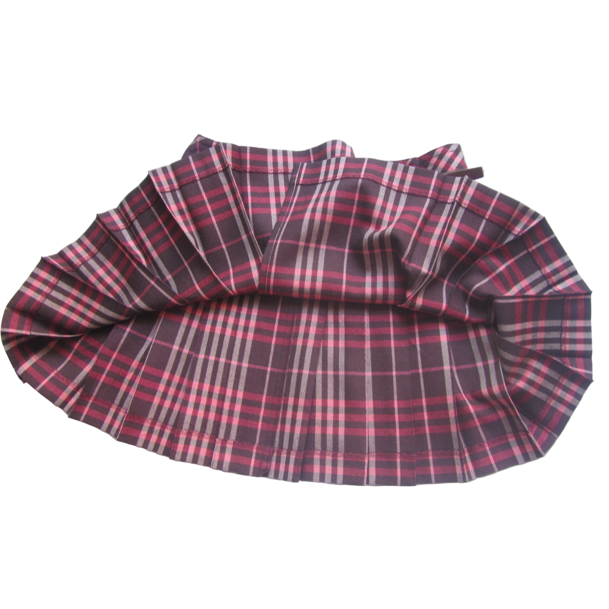 burberry blue label iconic vintage mini skirt in burgundy