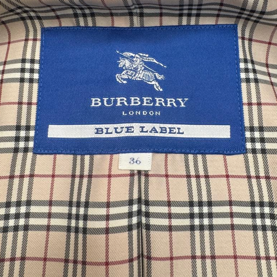 burberry blue label vintage black pleated flirty coat (36)