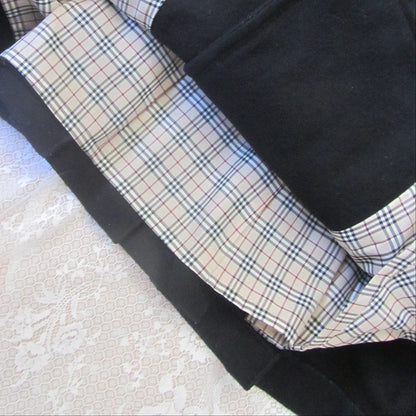 burberry blue label vintage black pleated flirty coat (36)