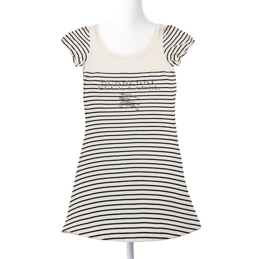 burberry adorable short sleeve striped mini dress