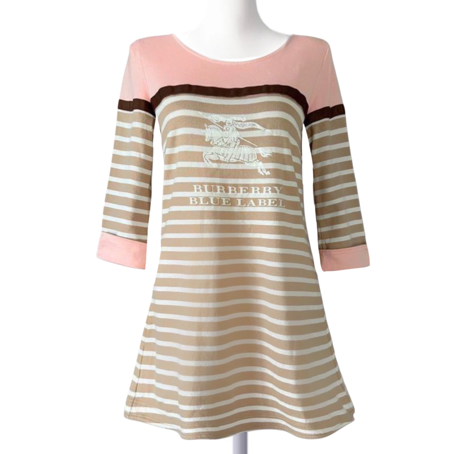 burberry girly striped mini dress