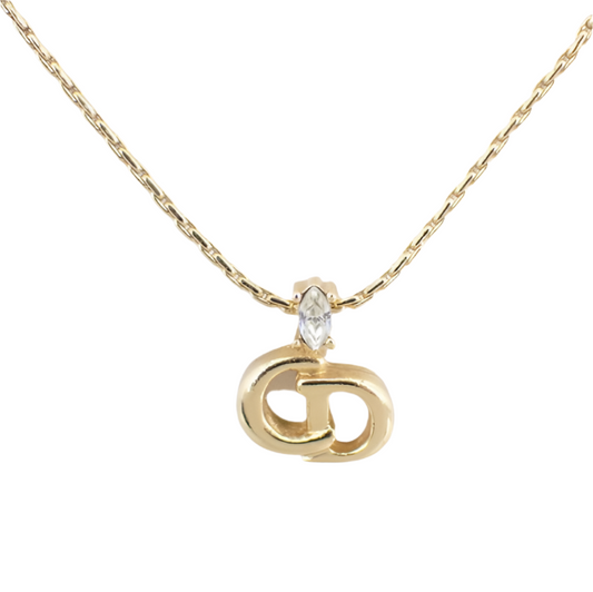 christian dior cd stunning rhinestone necklace