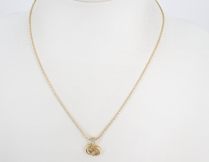 christian dior cd stunning rhinestone necklace