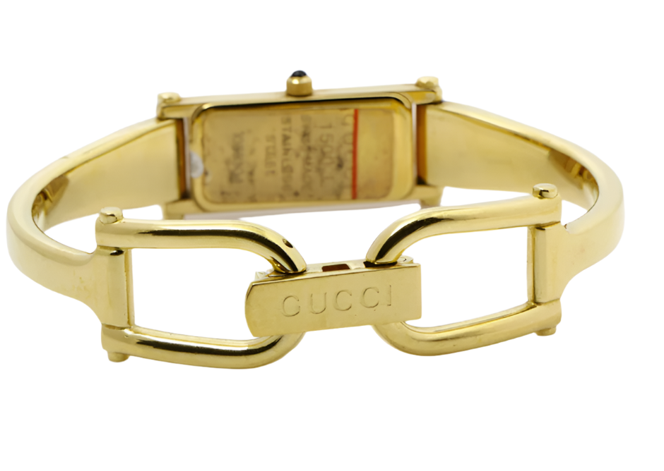 gucci gold-tone bracelet watch