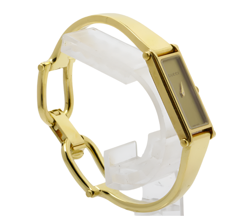 gucci gold-tone bracelet watch