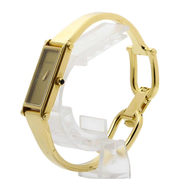 gucci gold-tone bracelet watch
